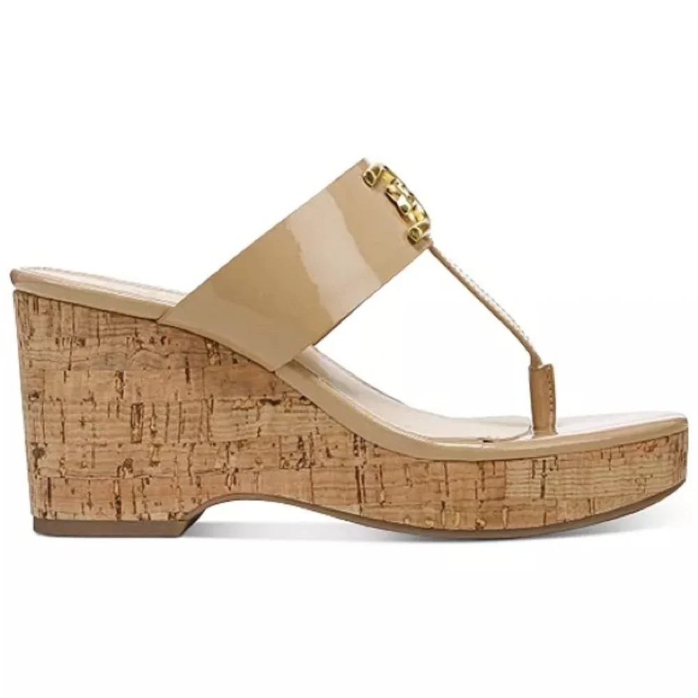 NEW! Sam Edelman Yardlie Emblem Platform Wedge Sandals - Size 10